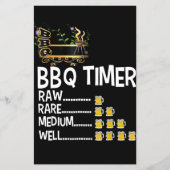 BBQ | BBQ-timer Barbecue Grappige Grill Grillcadea Flyer (Voorkant)