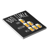 BBQ | BBQ Timer Beer Drink Funny Grilling Notitieblok (Schuin)
