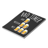 BBQ | BBQ Timer Beer Drink Funny Grilling Notitieblok (Linkerzijde)