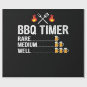 BBQ | BBQ Timer Drink Grilling Grill Beer Cadeaupapier (Vlak)