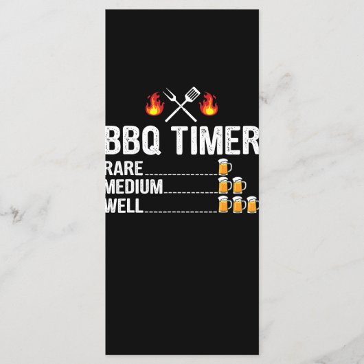 BBQ | BBQ Timer Drink Grilling Grill Beer Menu (Voorkant)