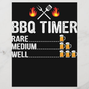 BBQ BBQ-timer Drinken Grillen Grill Bier Flyer