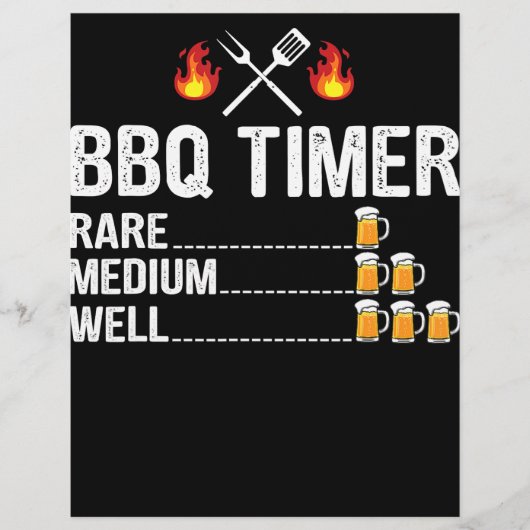 BBQ | BBQ-timer Drinken Grillen Grill Bier Flyer (Voorkant)