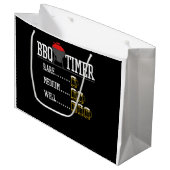 BBQ | BBQ Timer Funny Beer Steak Grilling Grill Groot Cadeauzakje (Voorkant Gekanteld)