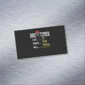 BBQ | BBQ Timer Funny Beer Steak Grilling Grill Magnetisch Visitekaartje (Voorbeeld)