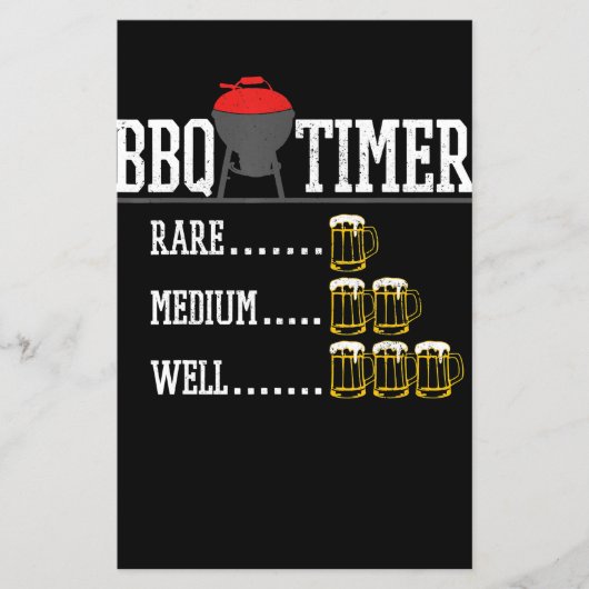 BBQ | BBQ-timer Grappig bier Steak Grillen Grill Flyer (Voorkant)