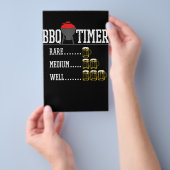 BBQ | BBQ-timer Grappig bier Steak Grillen Grill Flyer (Hand)