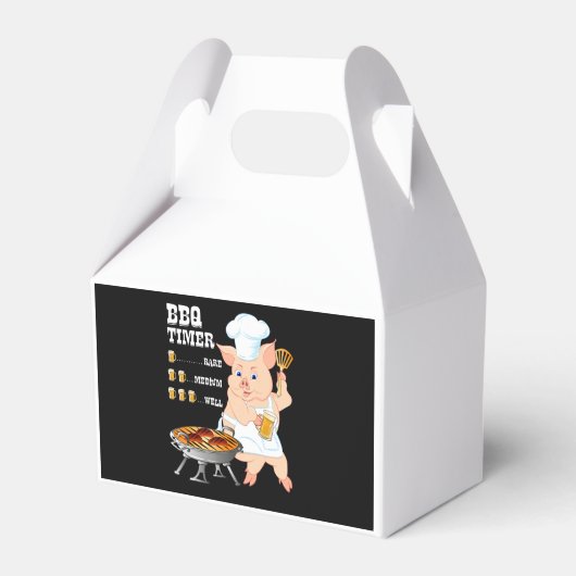 BBQ | BBQ Timer Pig Grill Barbecue Beer Lover Mann Bedankdoosjes (Voorkant Zijde)