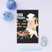 BBQ | BBQ Timer Pig Grill Barbecue Beer Lover Mann Flyer (Enkel)