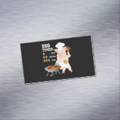 BBQ | BBQ Timer Pig Grill Barbecue Beer Lover Mann Magnetisch Visitekaartje (Voorbeeld)