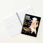 BBQ | BBQ Timer Pig Grill Barbecue Beer Lover Mann Notitieboek (Binnen)