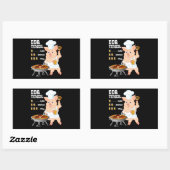 BBQ | BBQ Timer Pig Grill Barbecue Beer Lover Mann Rechthoekige Sticker (Vel)