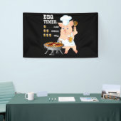 BBQ | BBQ Timer Pig Grill Barbecue Beer Lover Mann Spandoek (Beurs)