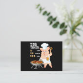 BBQ | BBQ Timer Pig Grill Barbecue Beer Lover Mann Visitekaartje (Staand voorkant)
