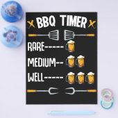 BBQ | BBQ Timer Rare Medium Well Beer Drinker Flyer (Enkel)