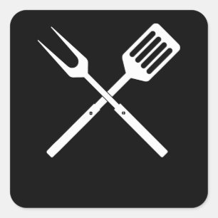 BBQ   BBQ Utils nieuwigheids BBQ Grill Tools Vierkante Sticker