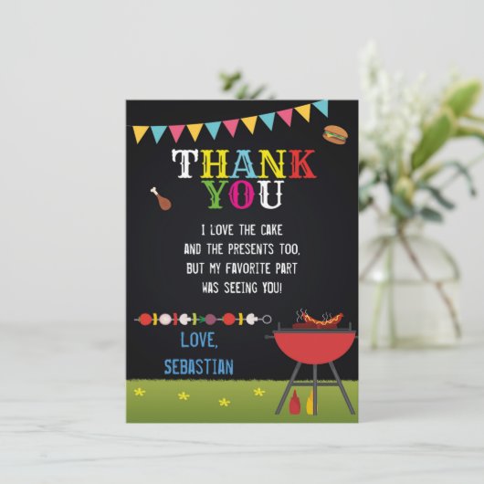 BBQ BEDANK JE KAART (Staand voorkant)