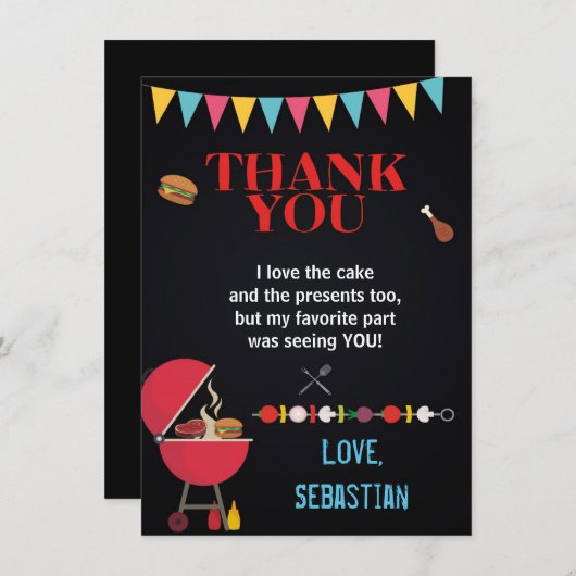 BBQ BEDANK JE KAART (Voorkant / Achterkant)
