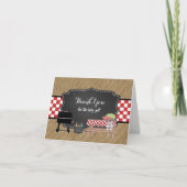 BBQ bedankt opmerking, baby q baby shower (Voorkant)