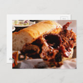 BBQ Beef Brisket Sandwich Briefkaart (Voorkant / Achterkant)