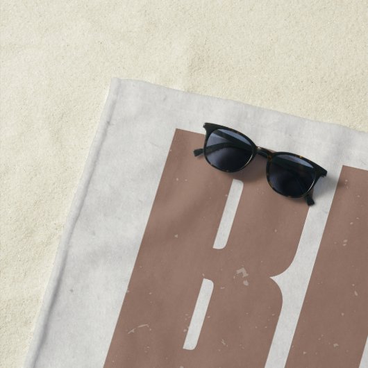 BBQ Beer Beach, All we need, brown Strandlaken (In situ)