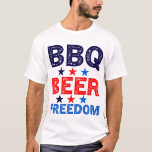 BBQ Beer Freedom America op 4 juli T-shirt