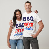 BBQ Beer Freedom America op 4 juli T-shirt (Unisex)