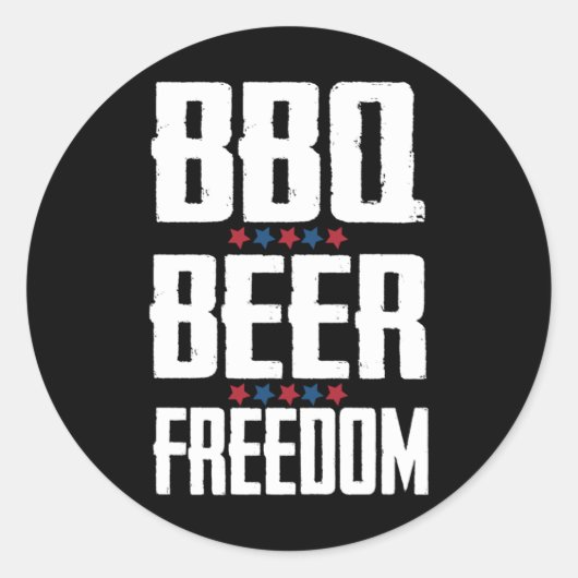 BBQ Beer Freedom Sticker (Voorkant)
