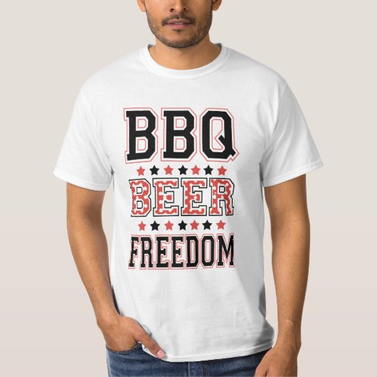 BBQ BEER FREEDOM T-SHIRT (Voorkant)