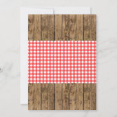 BBQ & Beer Rustic String Lights Birthday Party Kaart (Achterkant)