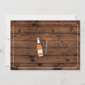 BBQ & BEERS Birthday 30th 40th Any Age Wood Invite Kaart (Achterkant)