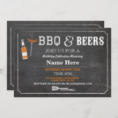 BBQ & BEERS Birthday Party Kaart (Voorkant / Achterkant)