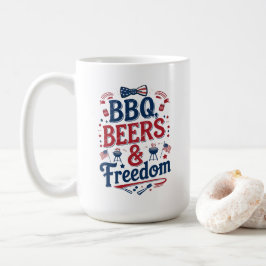 BBQ, Beers & Freedom – Retro 4th of July Vibes Koffiemok