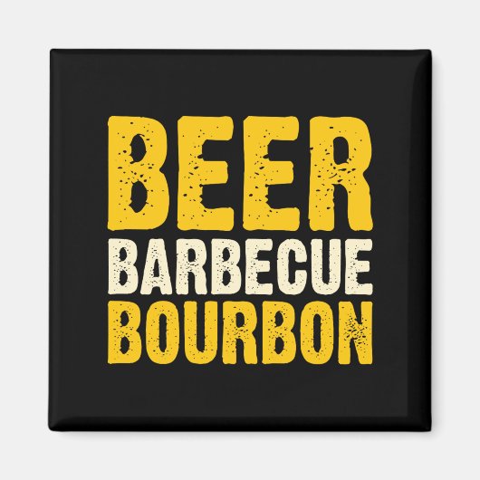 Bbq Bier Barbecue Achtertuin Grill Feest Magneet (Voorkant)