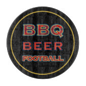 BBQ Bier Voetbal Fan Snijplank (Voorkant)
