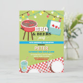 BBQ Bieren Verjaardagsfeest Tuin  Kaart (Staand voorkant)