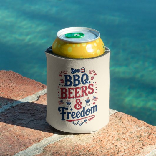 BBQ, Bieren & Vrijheid – Retro 4 juli-sfeer Blikjeskoeler (Insitu Zwembad)