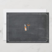 BBQ & Biers Verjaardagsfeest Foto Krijt Uitnodigin Kaart (Achterkant)