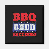 BBQ Biervrijheid - Grill Byrbecue Grillen BBQ Lov Magneet (Voorkant)