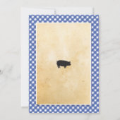 BBQ Birthday Any Age Rustige Blue Wood Invite Kaart (Achterkant)