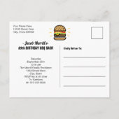 BBQ Birthday Basis Elke leeftijd waarop u de datum Briefkaart (Achterkant)