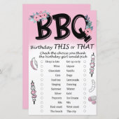 BBQ Birthday dit of dat spel (Voorkant / Achterkant)