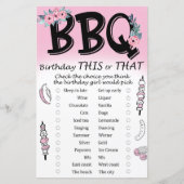 BBQ Birthday dit of dat spel (Voorkant)