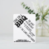 BBQ Birthday INVITATIE Kaart (Staand voorkant)