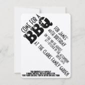 BBQ Birthday INVITATIE Kaart (Voorkant)