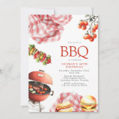 BBQ Birthday Invitation Kaart (Voorkant)