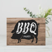 BBQ Birthday Party Kaart (Staand voorkant)
