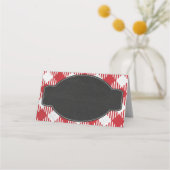 BBQ Birthday Party Tented/Folded Food Label & Plaatskaartje (Voorkant)