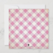 BBQ Birthday Pink Gingham Print Kaart (Achterkant)