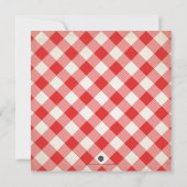 BBQ Birthday Red Gingham Print Kaart (Achterkant)